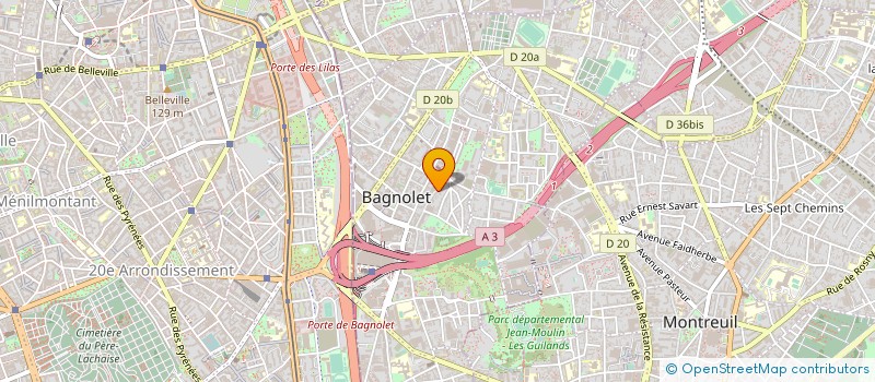 localisation de l'entreprise D.A.Z.E.D MUSIC à BAGNOLET