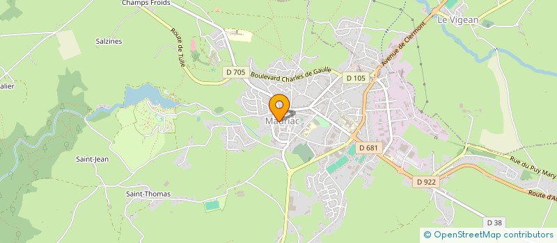 localisation de l'entreprise D'AGATE EXPRESS à MAURIAC