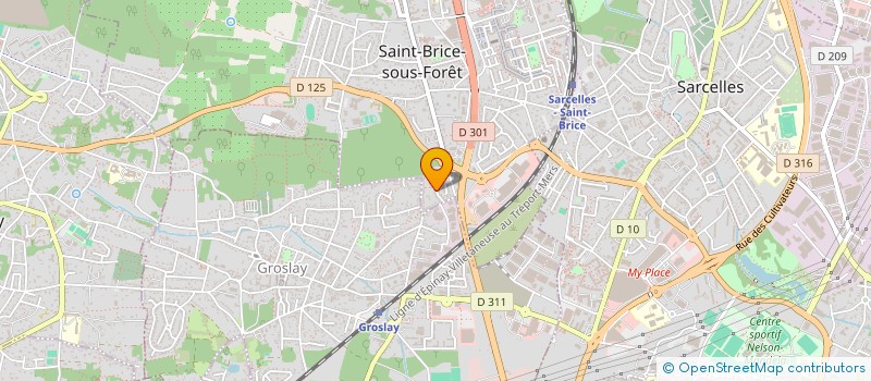 localisation de l'entreprise D' ALICE à SAINT-BRICE-SOUS-FORET