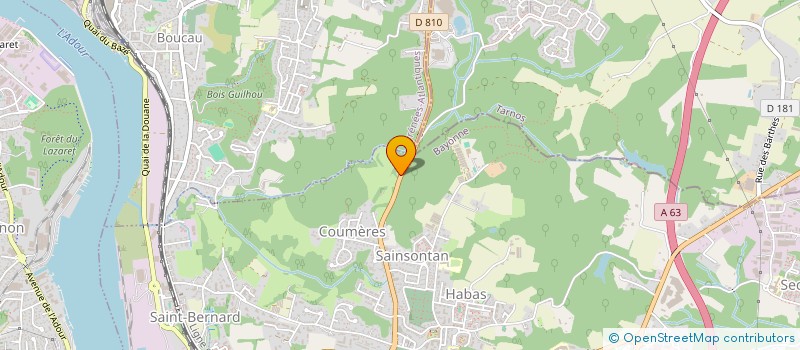 localisation de l'entreprise D'AMOU à BAYONNE