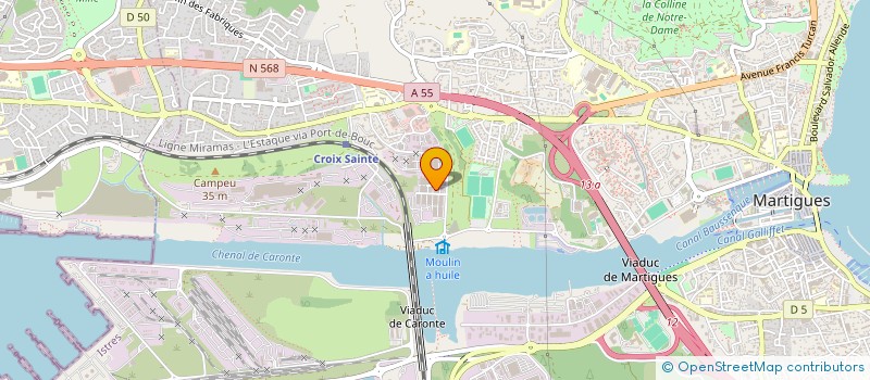 localisation de l'entreprise D AND D à MARTIGUES