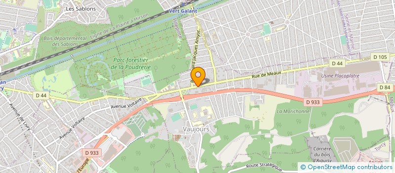 localisation de l'entreprise D AND D TRANSPORT  VAUJOURS