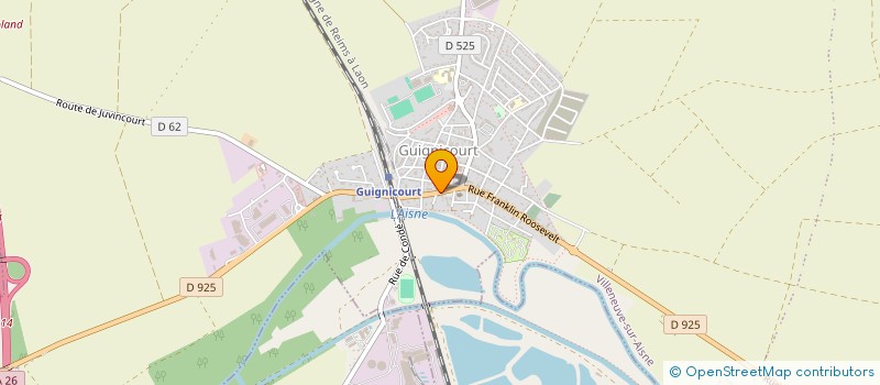 localisation de l'entreprise D'ARAGON  VILLENEUVE-SUR-AISNE