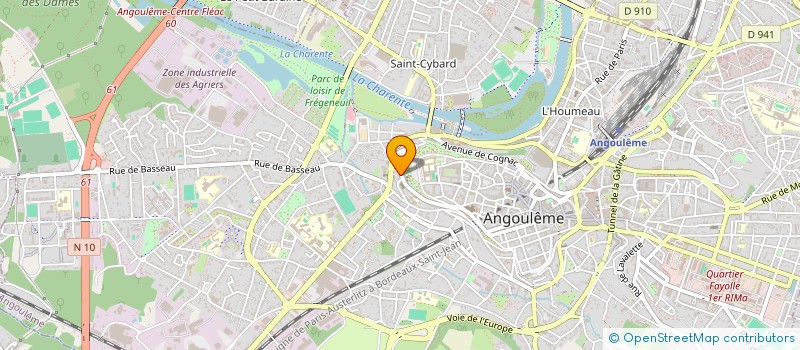 localisation de l'entreprise D'ARCHITECTURE MESNARD & BRODEUR à ANGOULEME
