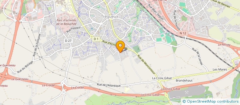 localisation de l'entreprise D'ARMEN  TREGUEUX