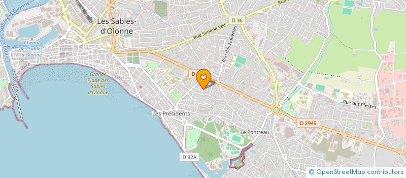 localisation de l'entreprise D'AUVOURS à LES SABLES D'OLONNE