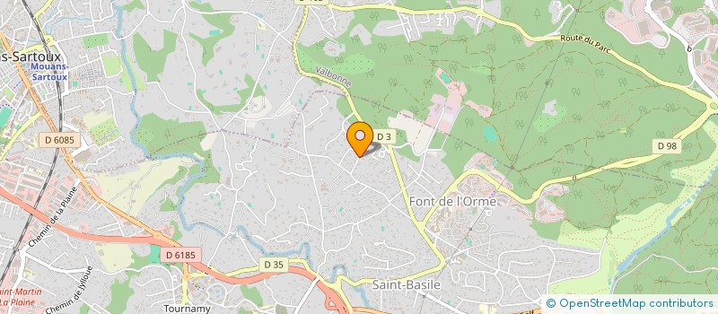 localisation de l'entreprise D'AUZ à MOUGINS