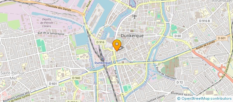localisation de l'entreprise D.B. ASSURANCES à DUNKERQUE