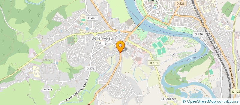 localisation de l'entreprise D.B AUTOMOBILES à BELLERIVE-SUR-ALLIER