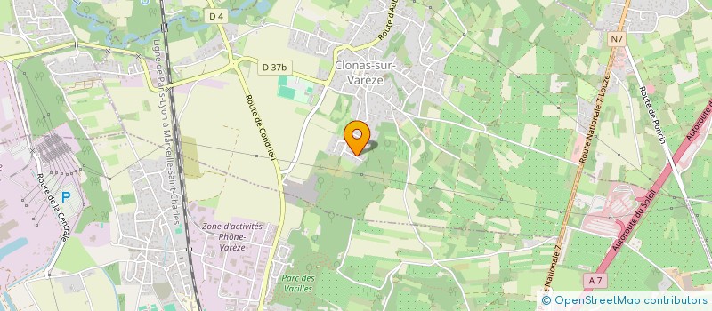 localisation de l'entreprise D.B BAT  CLONAS-SUR-VAREZE