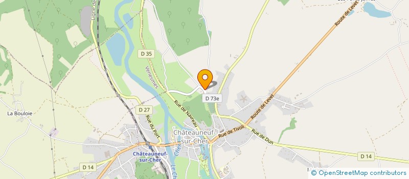 localisation de l'entreprise D.B. CENTRE  CHATEAUNEUF-SUR-CHER