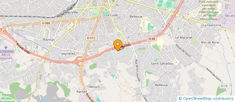 localisation de l'entreprise D&B CONCEPT  ALBI