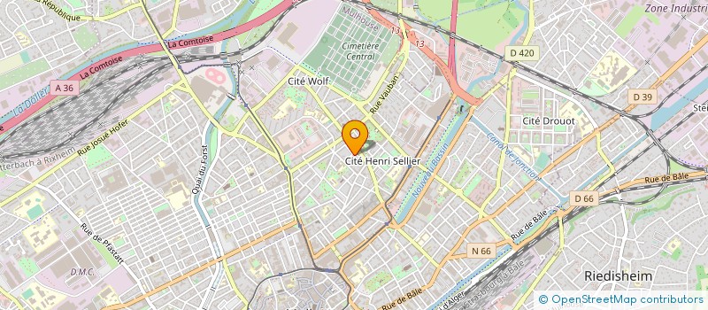 localisation de l'entreprise D B CONSEIL EN PUBLICITE  MULHOUSE