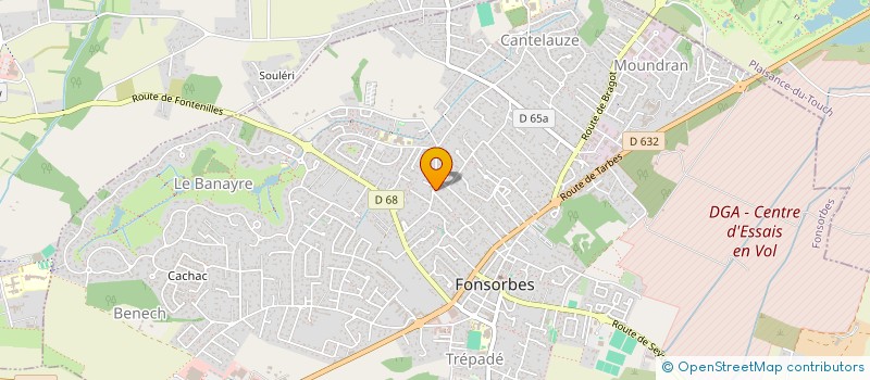 localisation de l'entreprise D B DECO  FONSORBES