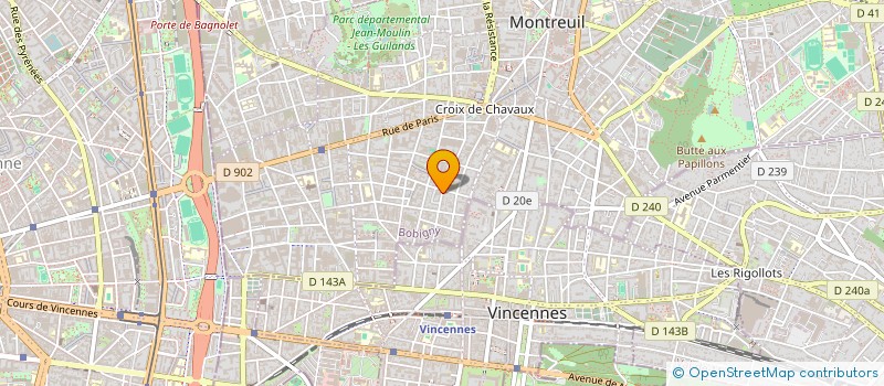 localisation de l'entreprise D.B.DIFFUSION à MONTREUIL