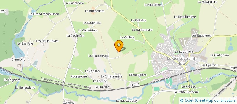 localisation de l'entreprise D.B. FILMS  LE GENEST-SAINT-ISLE