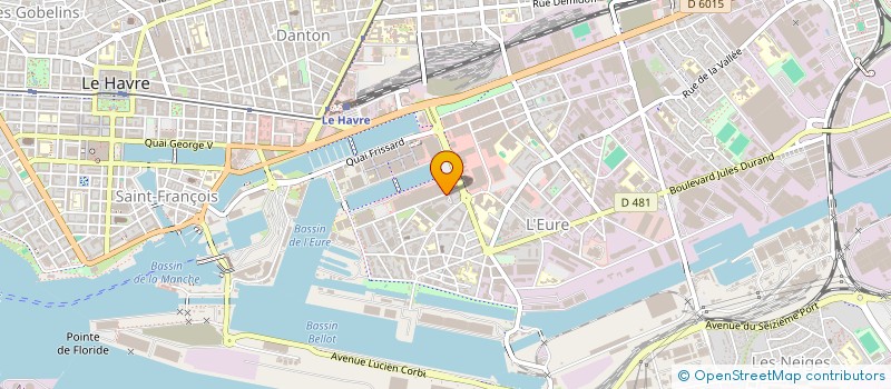 localisation de l'entreprise D.B.H. à LE HAVRE