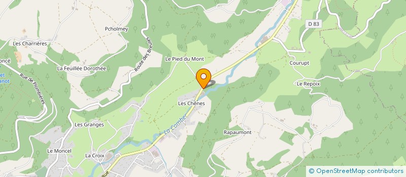 localisation de l'entreprise D.B.H  MADONNE-ET-LAMEREY