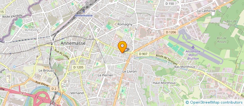 localisation de l'entreprise D.B.H à ANNEMASSE