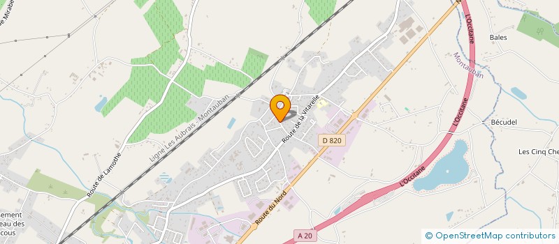 localisation de l'entreprise D.B.I.  MONTAUBAN