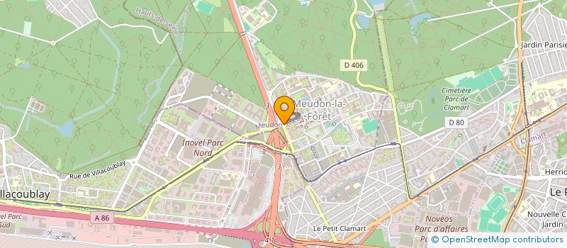 localisation de l'entreprise D.B.L.  MEUDON