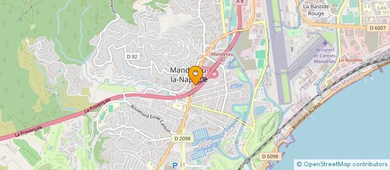 localisation de l'entreprise D.B.L PROTHESES à MANDELIEU-LA-NAPOULE