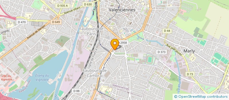 localisation de l'entreprise D.B. LEVEQUE à VALENCIENNES
