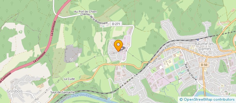 localisation de l'entreprise D B M à BAUME-LES-DAMES
