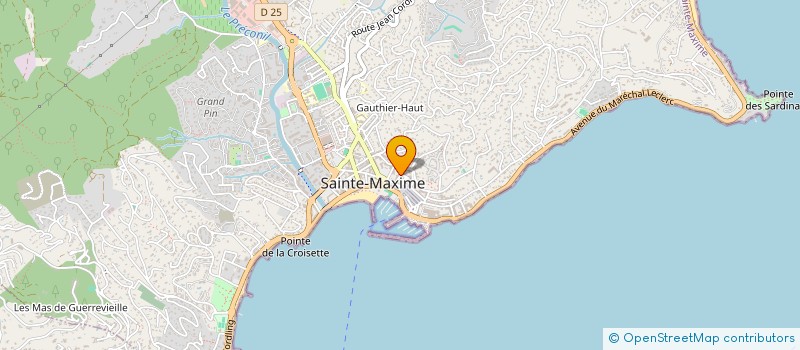 localisation de l'entreprise D.B.M. à SAINTE-MAXIME
