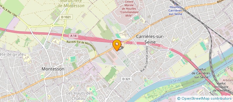 localisation de l'entreprise D.B.M.G. à CARRIERES-SUR-SEINE