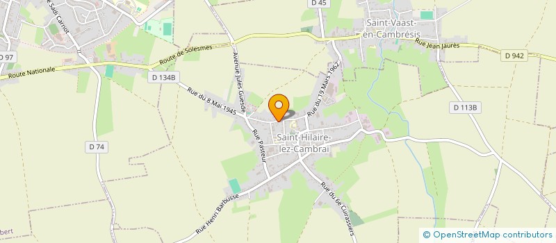 localisation de l'entreprise D.B.O.  SAINT-HILAIRE-LEZ-CAMBRAI