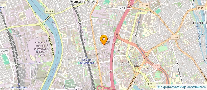 localisation de l'entreprise D. B. P. M.  CRETEIL