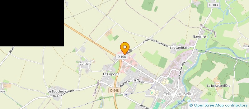 localisation de l'entreprise D.B.S  CELLES-SUR-BELLE