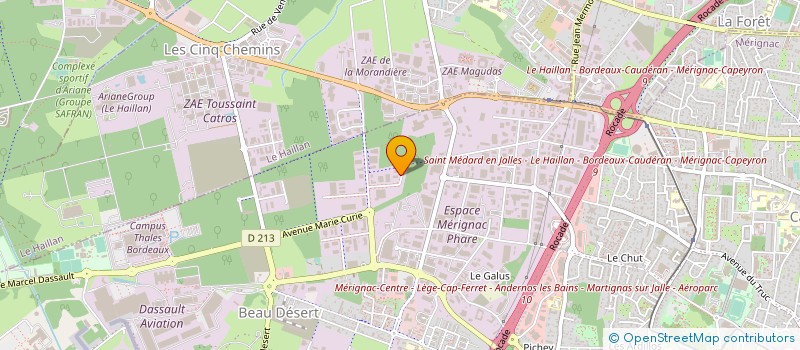 localisation de l'entreprise D&B SELLERIE  MERIGNAC