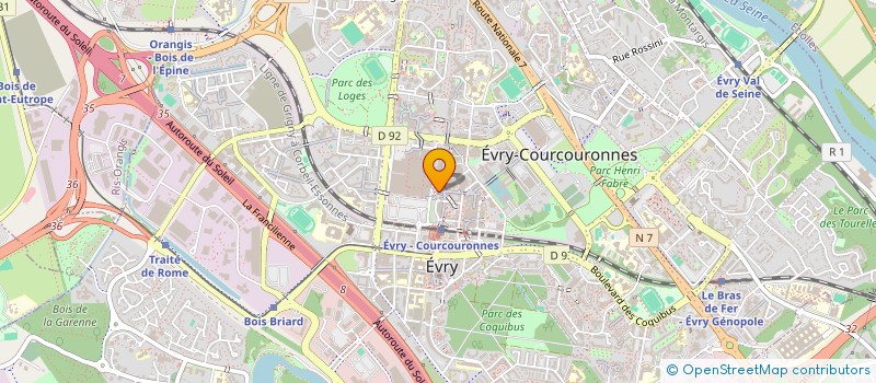 localisation de l'entreprise D B SERVICES à EVRY-COURCOURONNES
