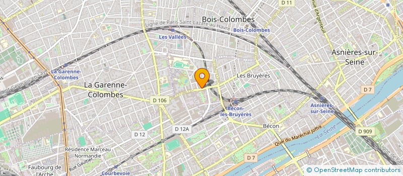 localisation de l'entreprise D & B SPORT à BOIS-COLOMBES