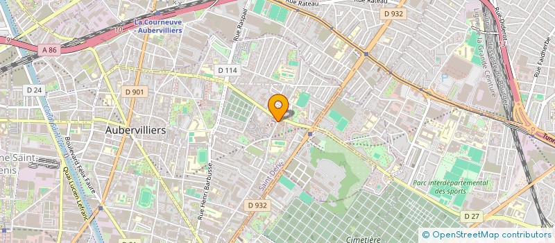 localisation de l'entreprise D.B. TRANSPORTS  AUBERVILLIERS