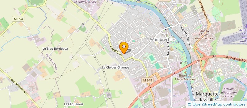 localisation de l'entreprise D-BAT  WAMBRECHIES