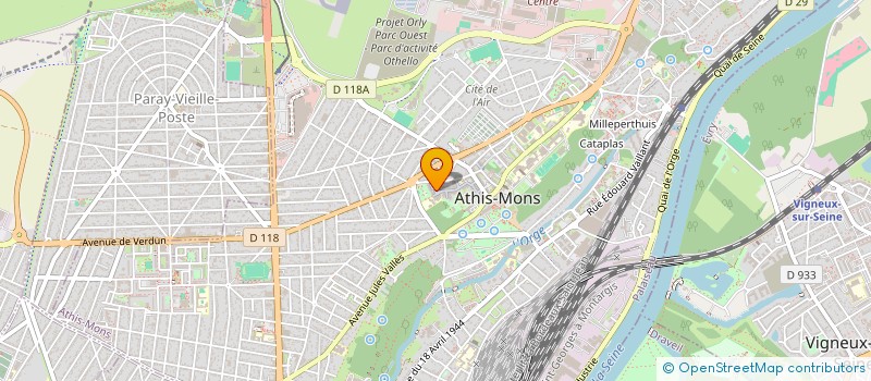 localisation de l'entreprise D-BATIMENT à ATHIS-MONS