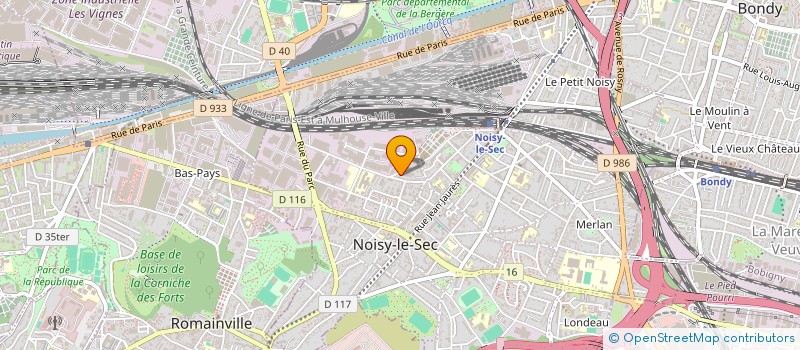 localisation de l'entreprise D. BERGER SARL à NOISY-LE-SEC