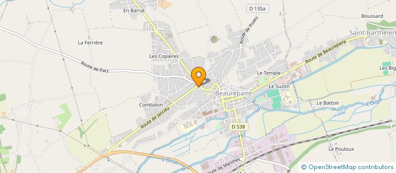 localisation de l'entreprise D&C BAT à BEAUREPAIRE