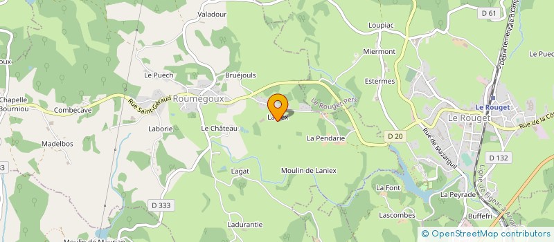 localisation de l'entreprise D.C DISTRIBUTION à ROUMEGOUX