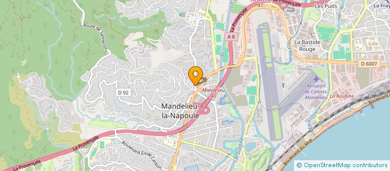 localisation de l'entreprise D C E  MANDELIEU-LA-NAPOULE