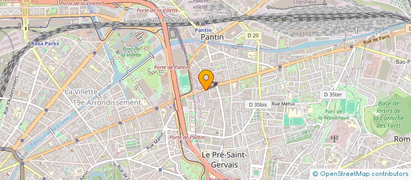 localisation de l'entreprise D.C.F. à PANTIN