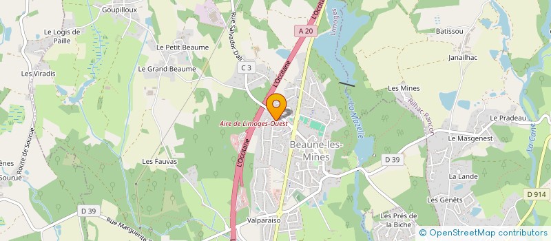 localisation de l'entreprise D.C.F SERVICE à LIMOGES