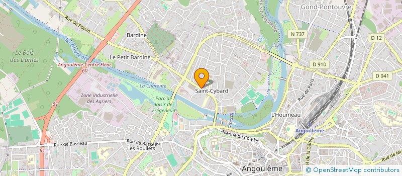 localisation de l'entreprise D C J COIFFURE à ANGOULEME