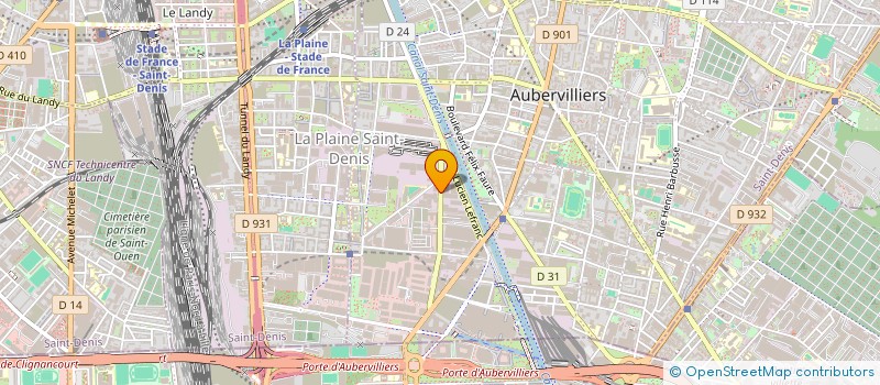 localisation de l'entreprise D C M  AUBERVILLIERS