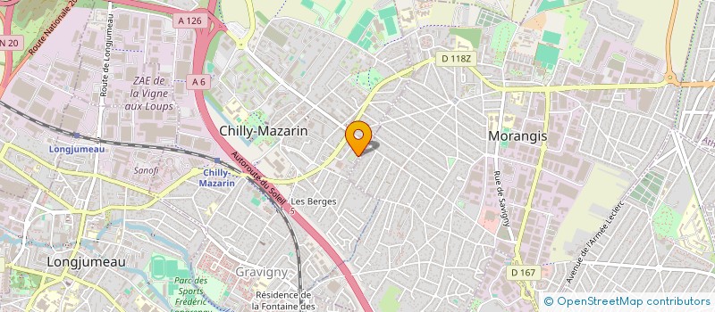 localisation de l'entreprise D.C.M. ASCENSEURS à CHILLY-MAZARIN