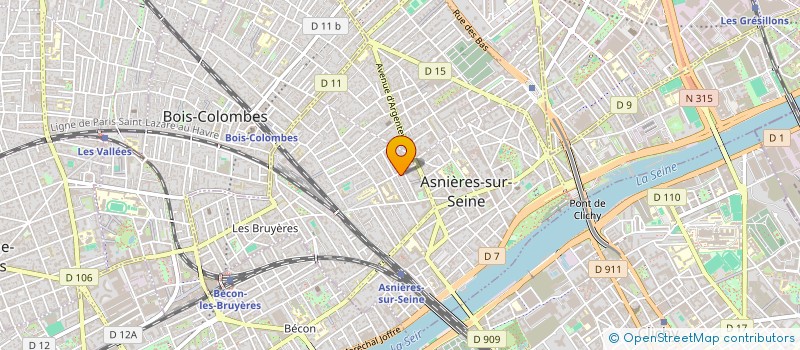 localisation de l'entreprise D.C.M.IMMOBILIER à ASNIERES-SUR-SEINE
