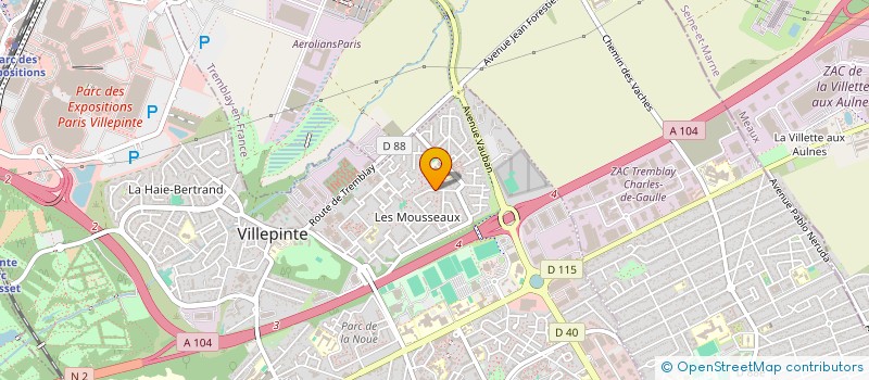 localisation de l'entreprise D'CHENE à VILLEPINTE